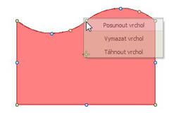 Kontextové menu pro editační značky a 3D editační značky